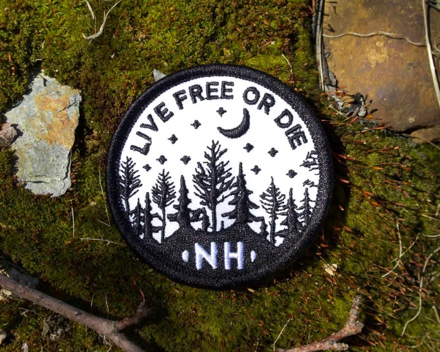 NH Crescent Moon Embroidered Patch