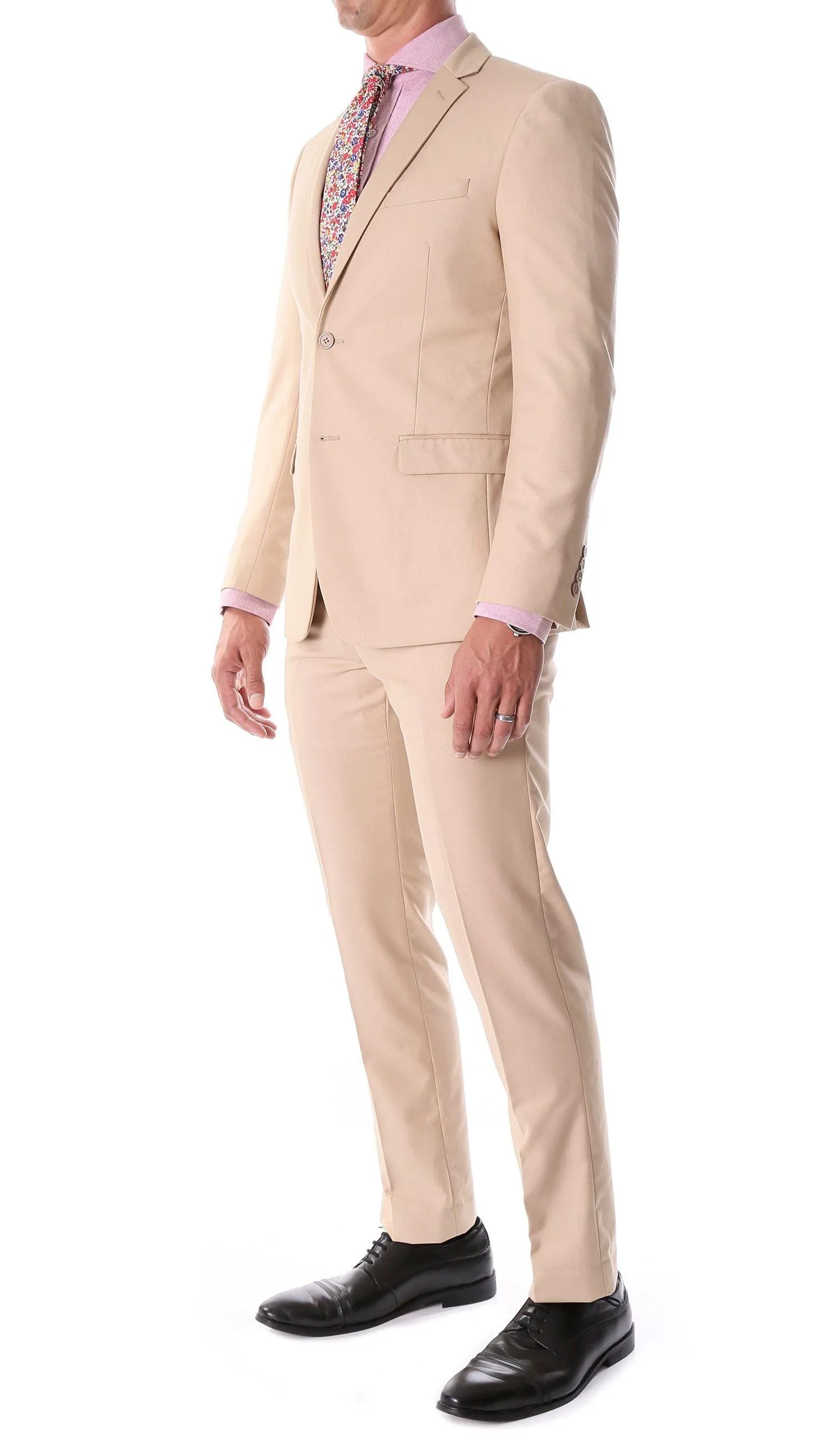 Oslo Collection - Slim Fit 2 Piece Suit Color Tan