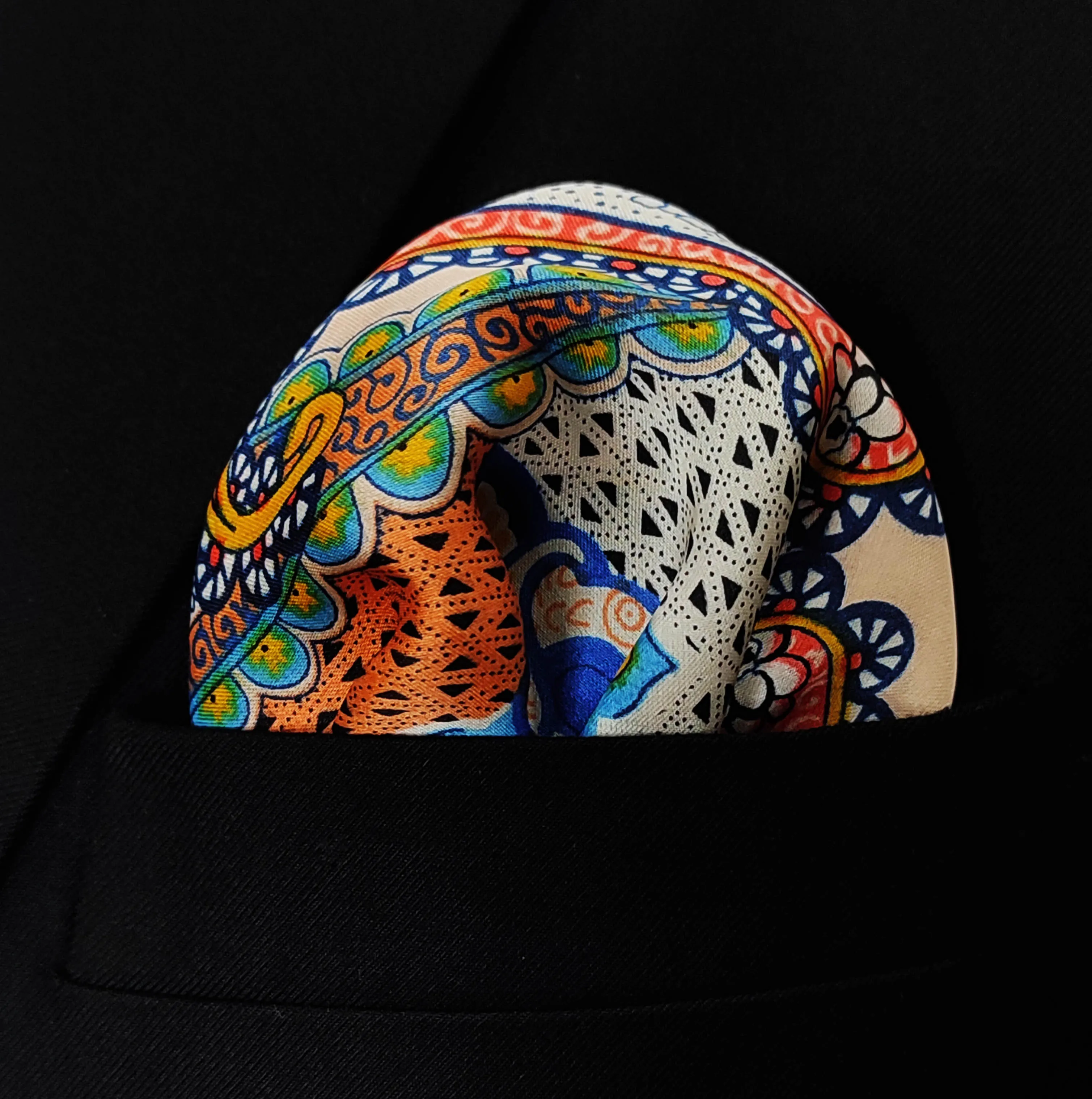 Paisley Art Show Silk Pocket Squares