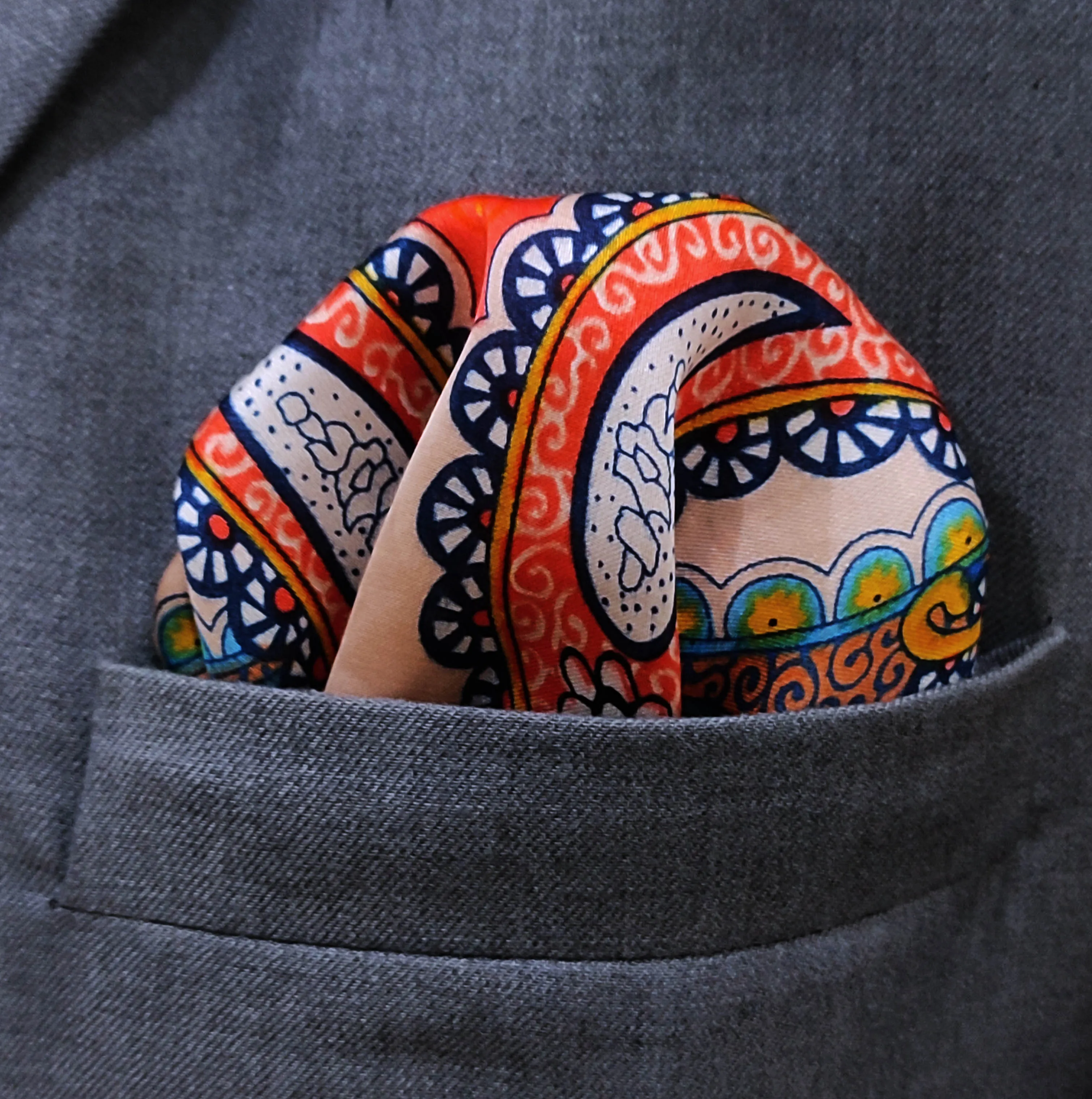 Paisley Art Show Silk Pocket Squares