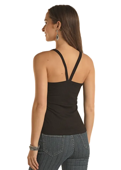 Panhandle Slim® Women's Black Ribbed Cami Top