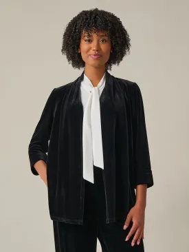 Plus Cuffed Sleeve Cardigan, Velvet