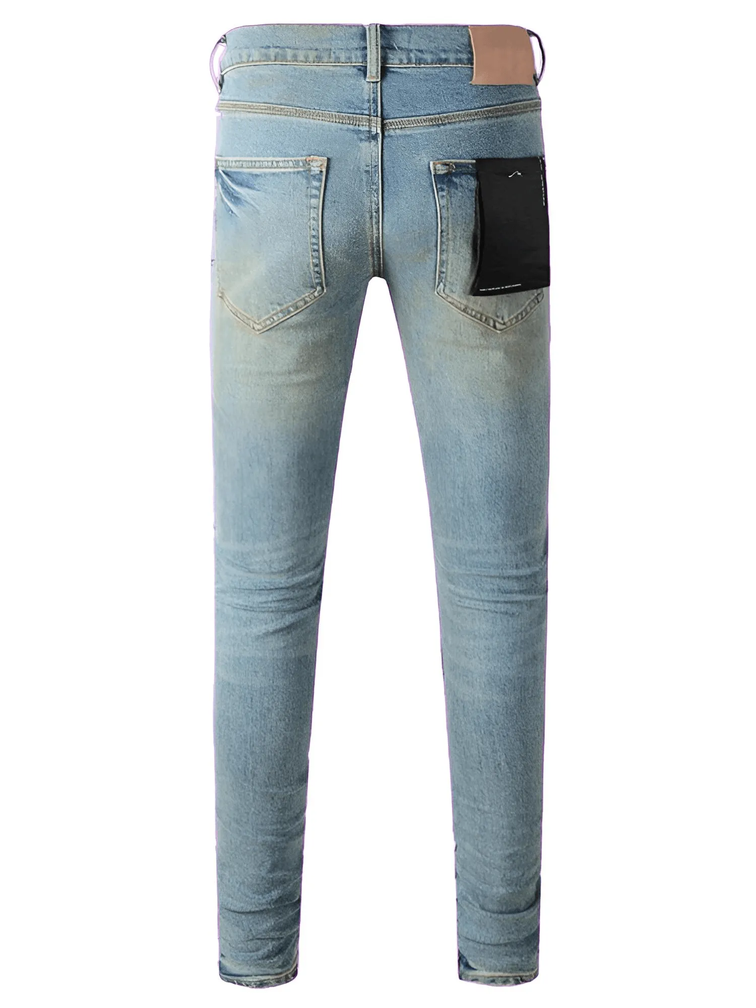 Purple Roca Jeans Tinted American Streetwear Jeans Destroy Wash Repair Low Raise Denim Skinny Jeans