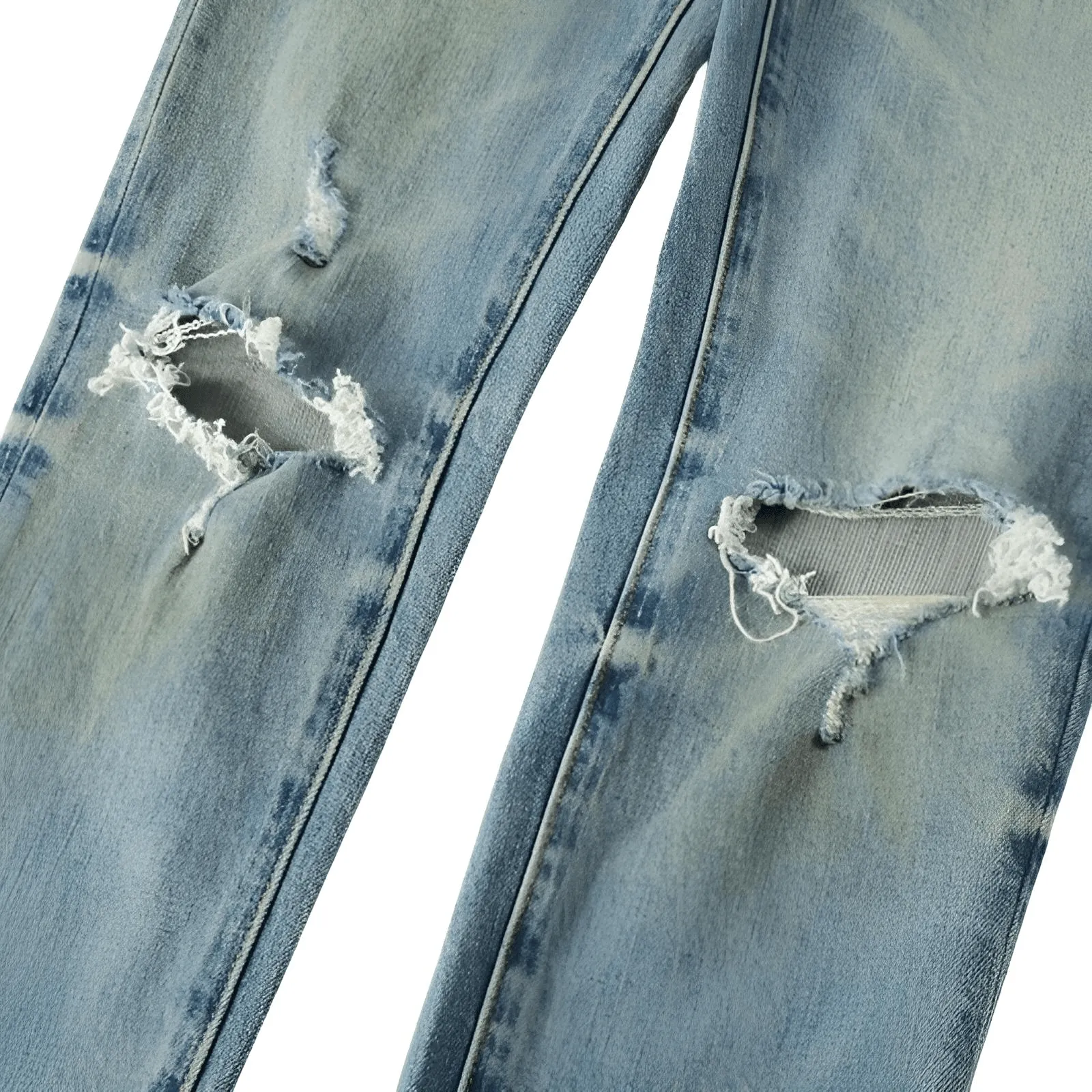 Purple Roca Jeans Tinted American Streetwear Jeans Destroy Wash Repair Low Raise Denim Skinny Jeans
