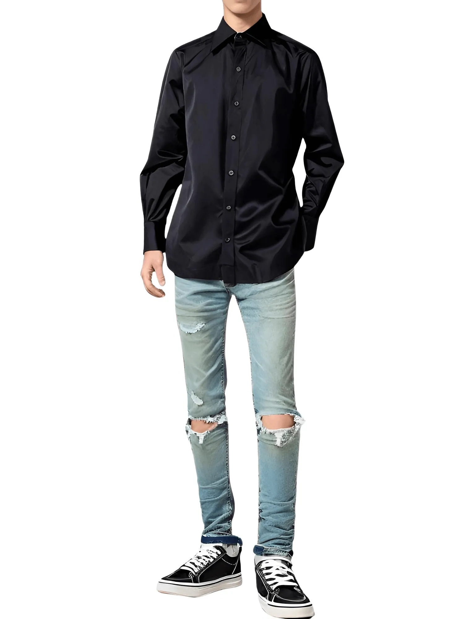 Purple Roca Jeans Tinted American Streetwear Jeans Destroy Wash Repair Low Raise Denim Skinny Jeans