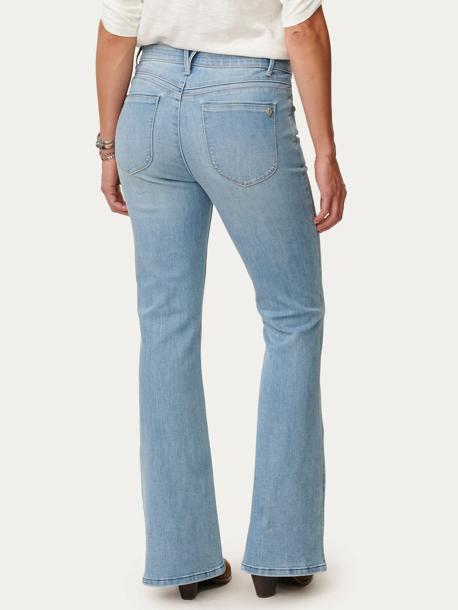 "Ab"solution® Light Blue High Rise Out There Flare Jeans