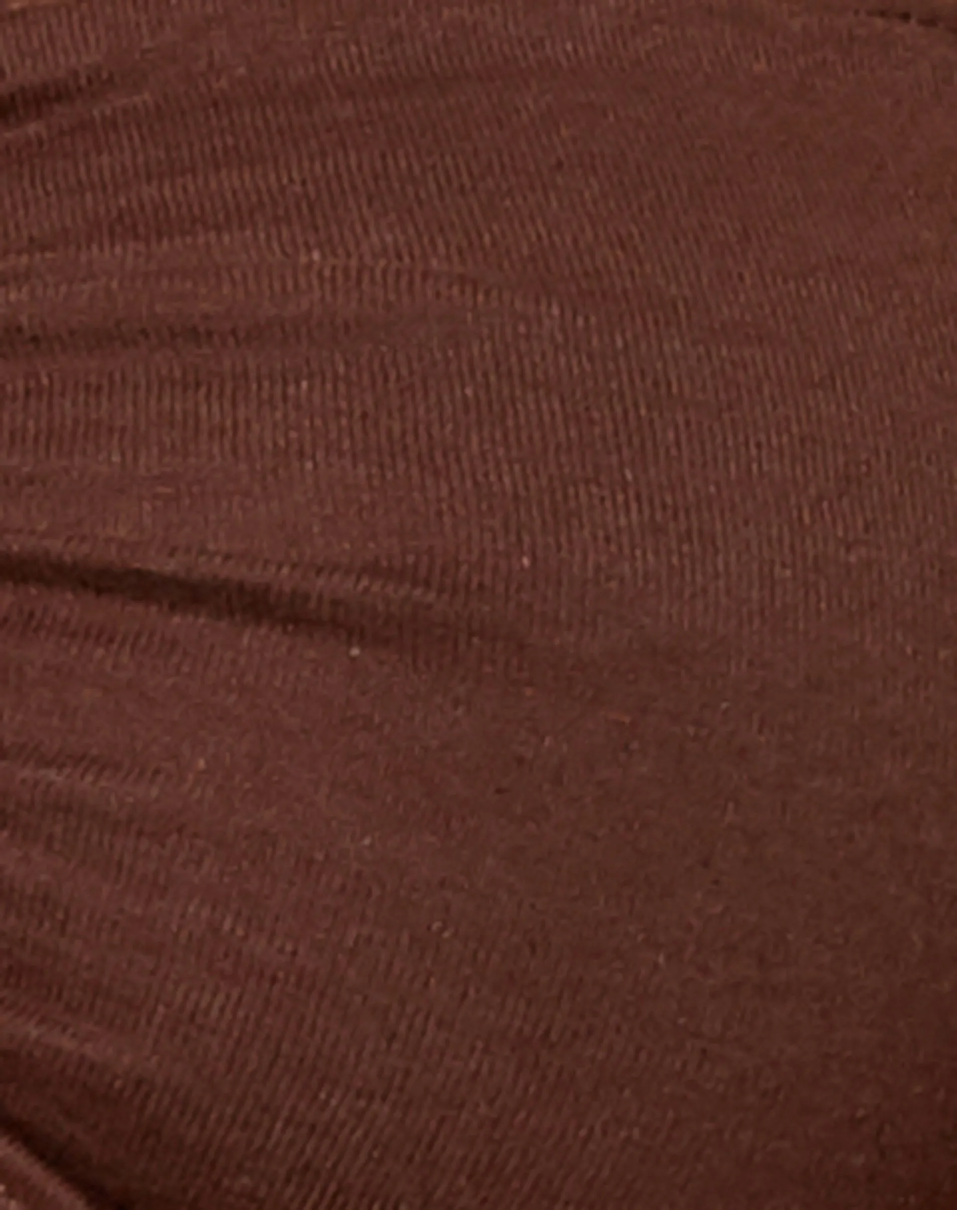 Shuji Crop Top in Lycra Deep Mahogany