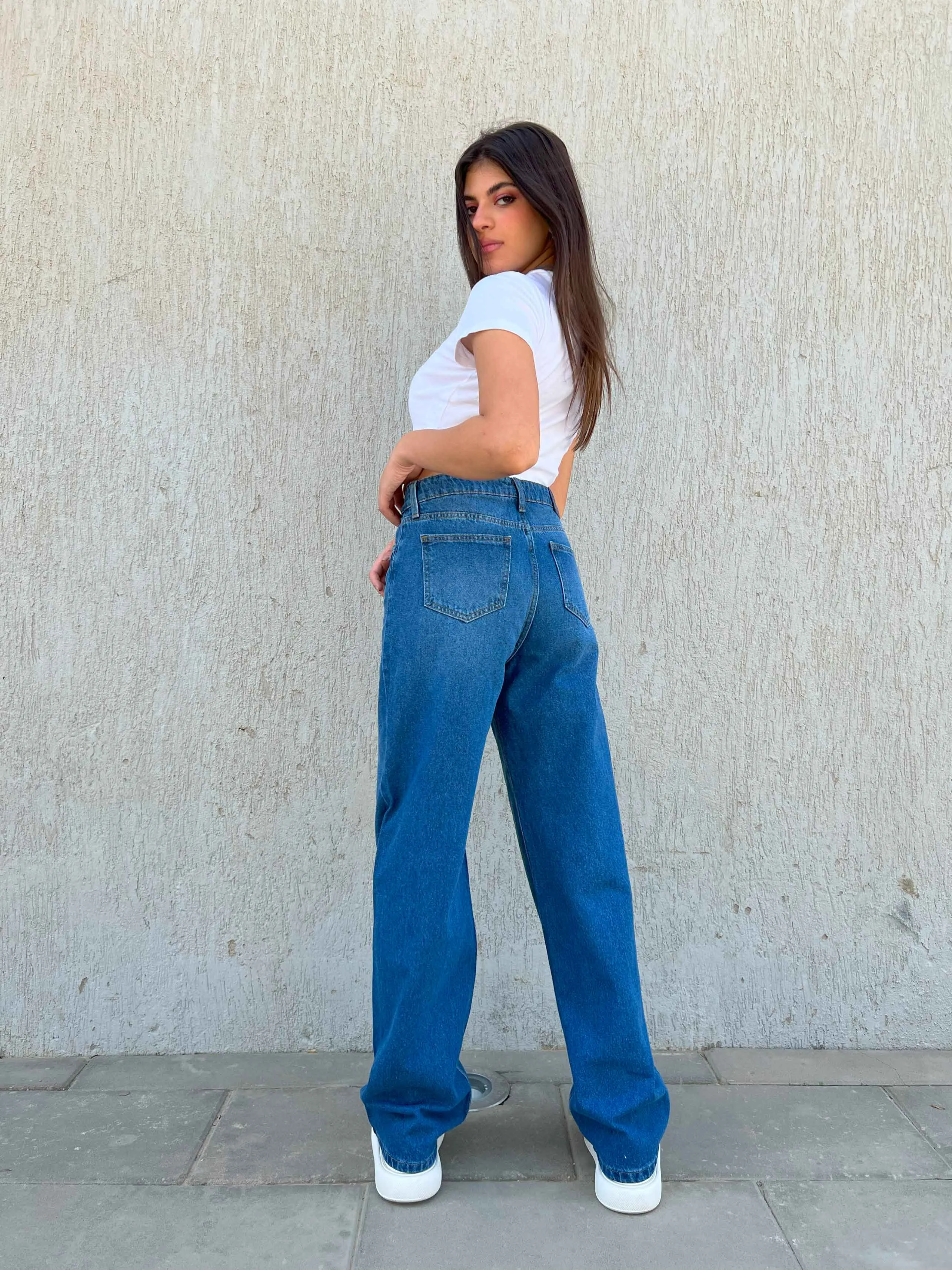 Straight - Mid Blue.