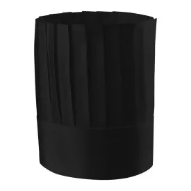 Straight Toque Set of 10 Non-Woven Black Disposable Millefeuille - LAFONT CUISINE