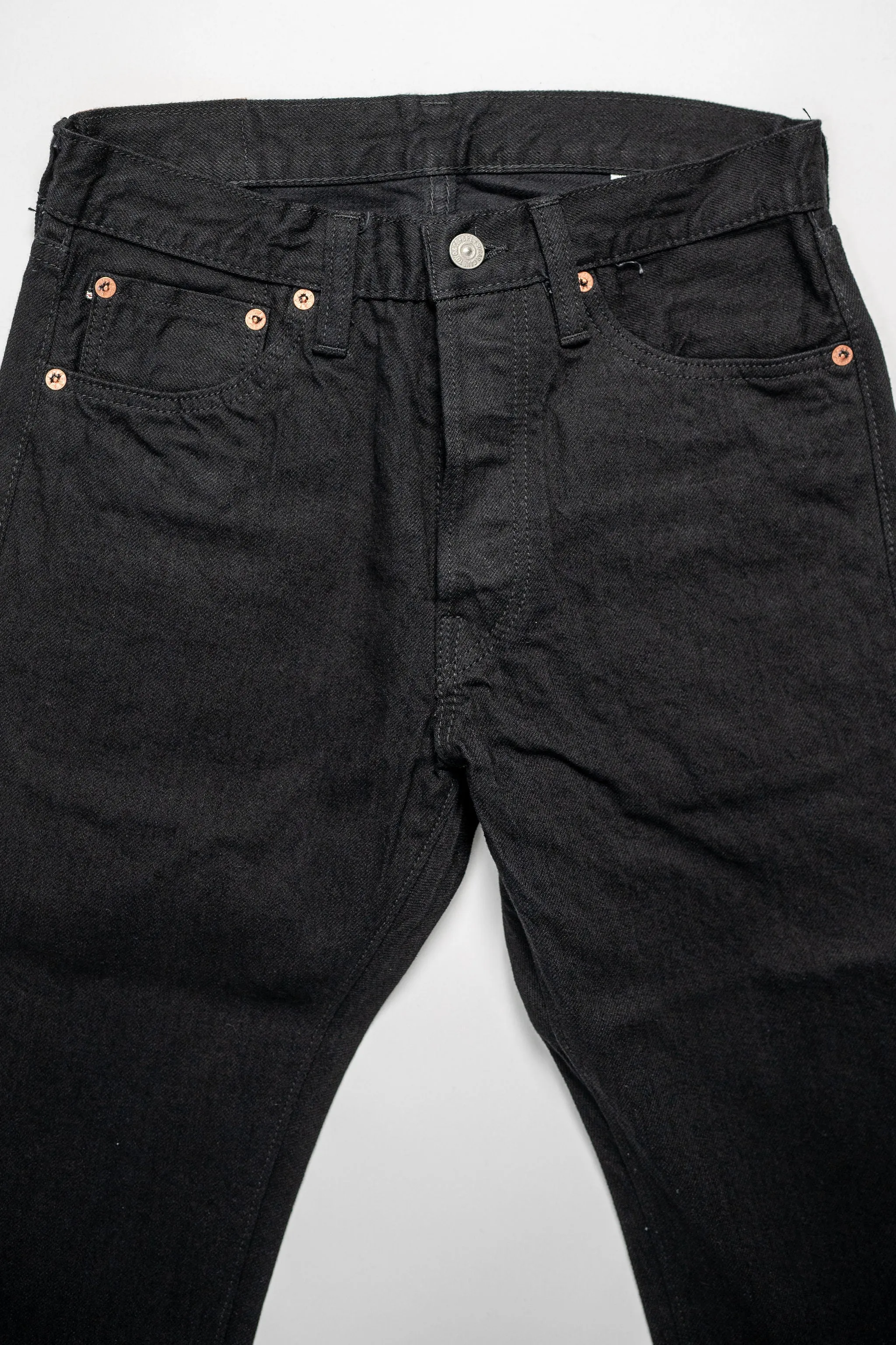 Sugar Cane Black Denim Type-III Slim Tapered - One Wash 13 oz. Japanese Selvedge Denim