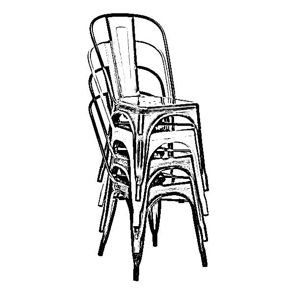 Tolix Industrial Chair Aged Pewter Finish