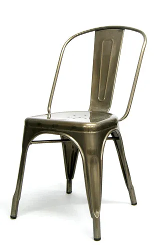 Tolix Industrial Chair Aged Pewter Finish