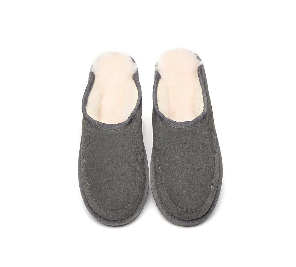 UGG Slippers Men Australian Genuine Sheepskin Wool Bred Scuffs