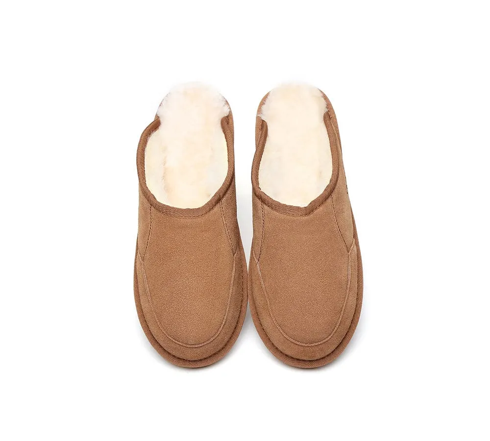 UGG Slippers Men Australian Genuine Sheepskin Wool Bred Scuffs