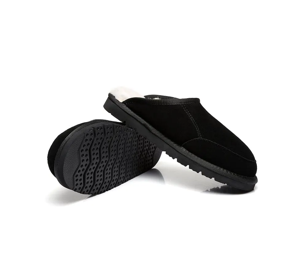 UGG Slippers Men Australian Genuine Sheepskin Wool Bred Scuffs
