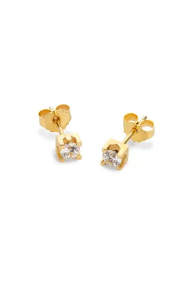 White Stone Earstuds