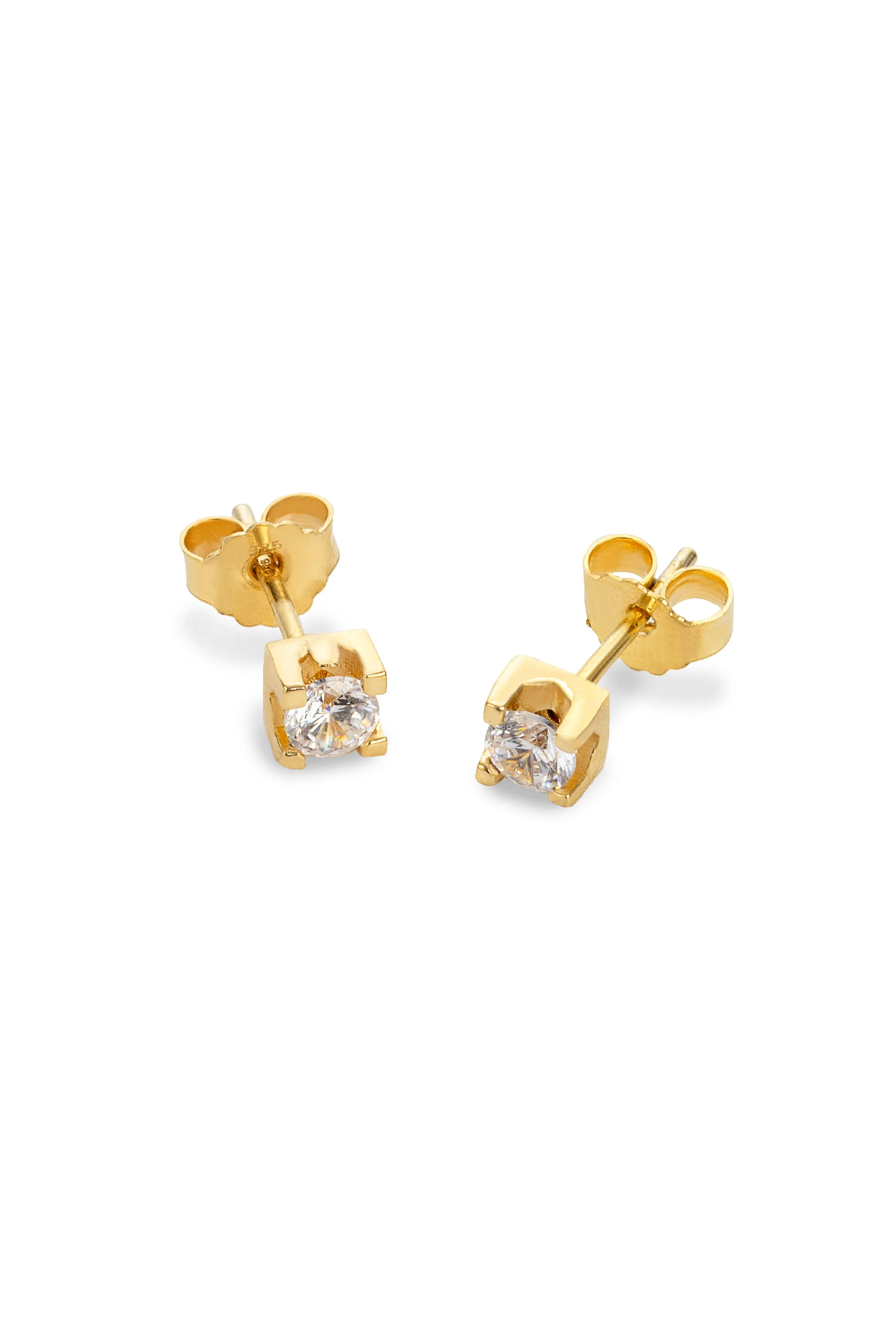 White Stone Earstuds